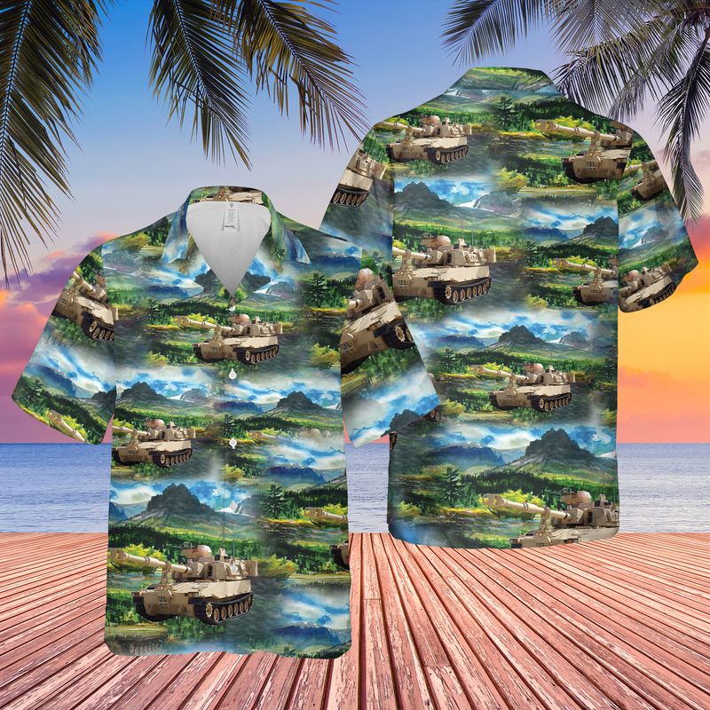 US Army M109 Paladin Tank Hawaiian Shirt