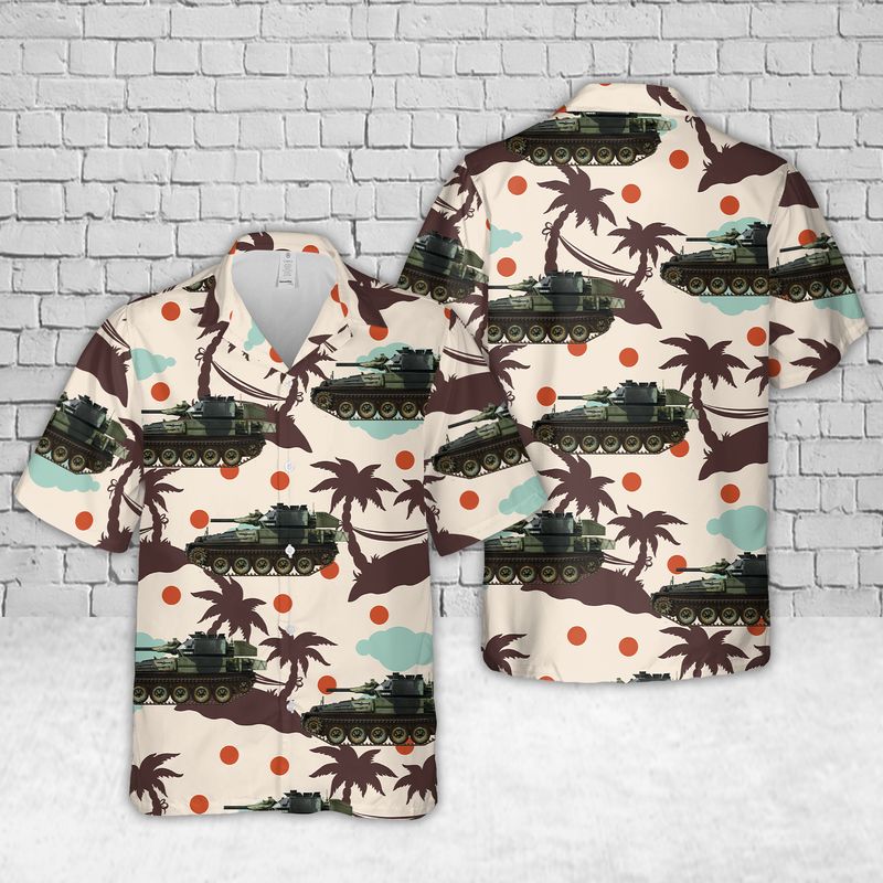 British Army, Alvis FV101 Scorpion, Blues and Royal regiment, B squadron of the Household cavalry, Falklands 1982 Hawaiian Shirt