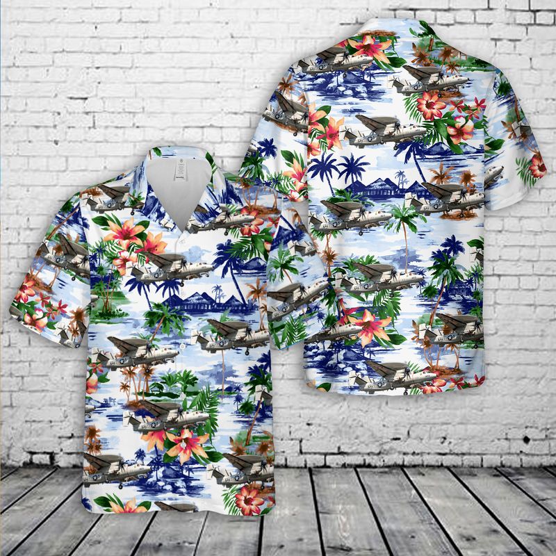 US Navy Northrop Grumman E-2C Hawkeye Hawaiian Shirt