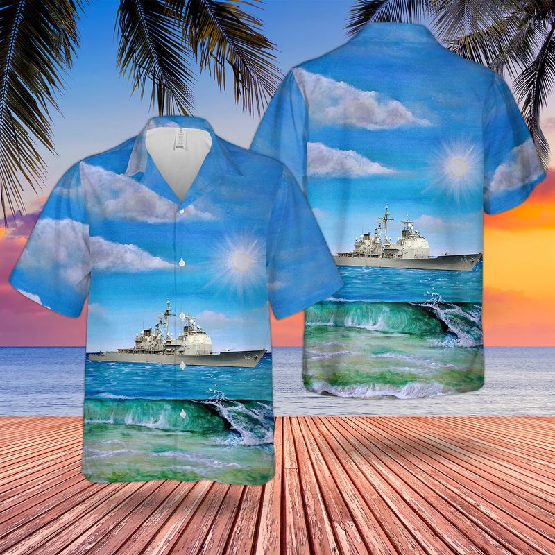 US Navy USS Vicksburg (CG-69) Hawaiian Shirt