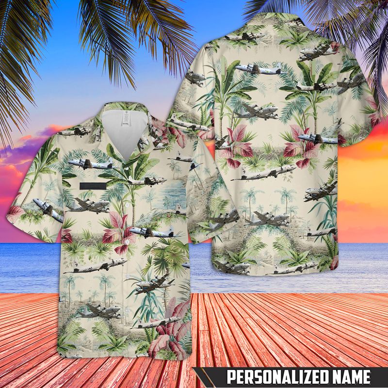 Custom Name US Navy Lockheed P-3 Orion Hawaiian Shirt