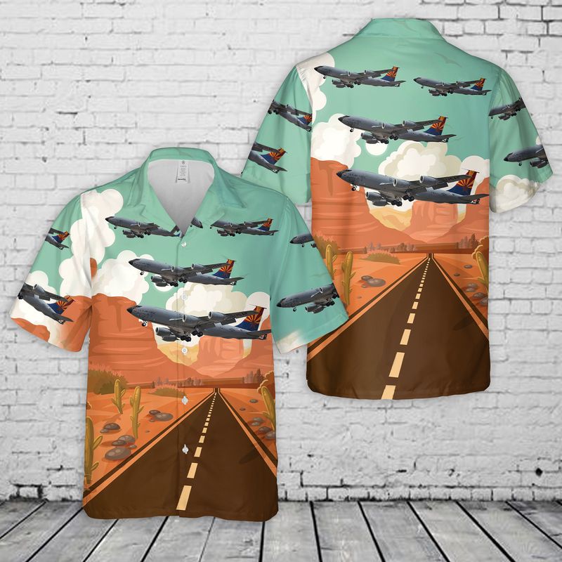 US Air Force Arizona Air National Guard Boeing KC-135 Stratotanker 62-3516 Hawaiian Shirt