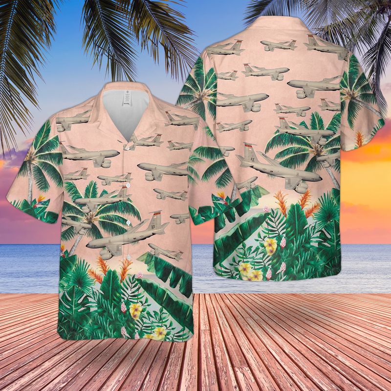 US Air Force Boeing KC-135R Hawaiian Shirt
