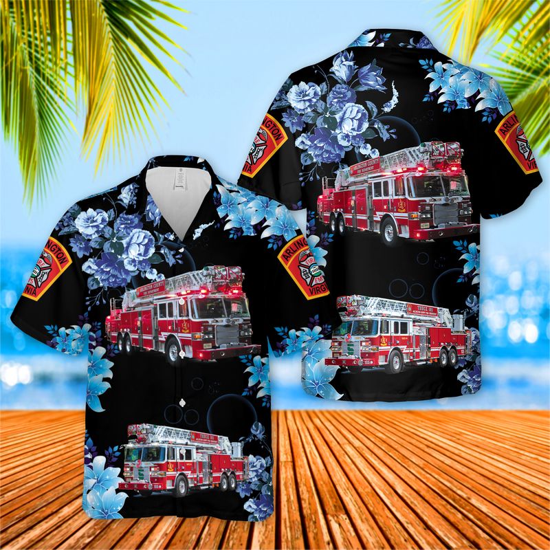 Arlington County Fire Department Hawaiian Shirt
