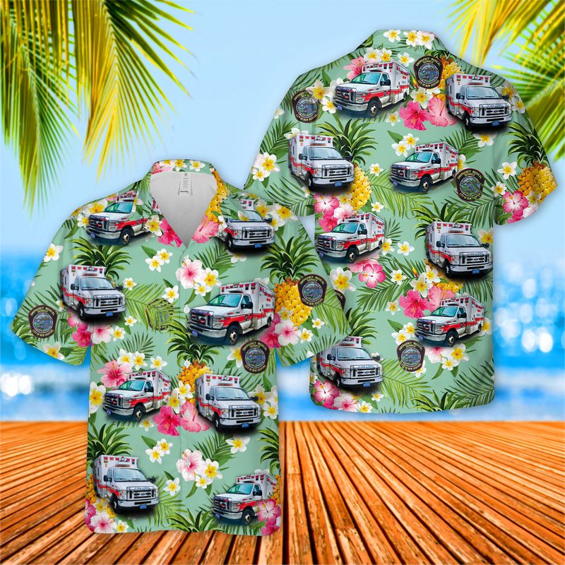 New Bedford EMS Hawaiian Shirt