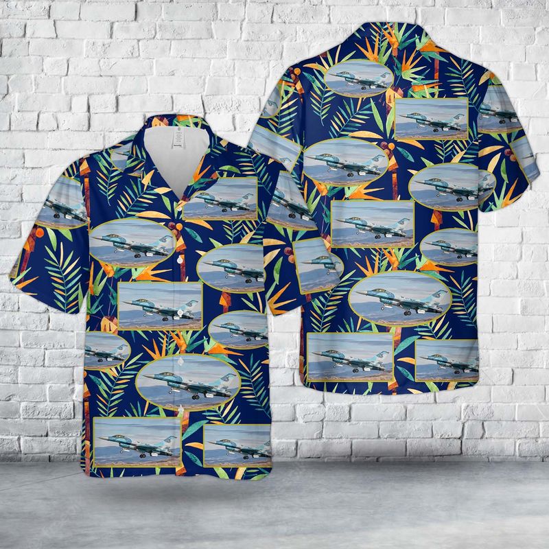US Navy Top Gun F-16N Hawaiian Shirt