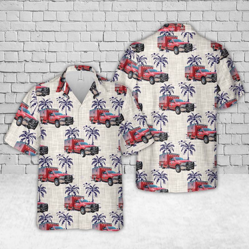 Bay County EMS Hawaiian Shirt