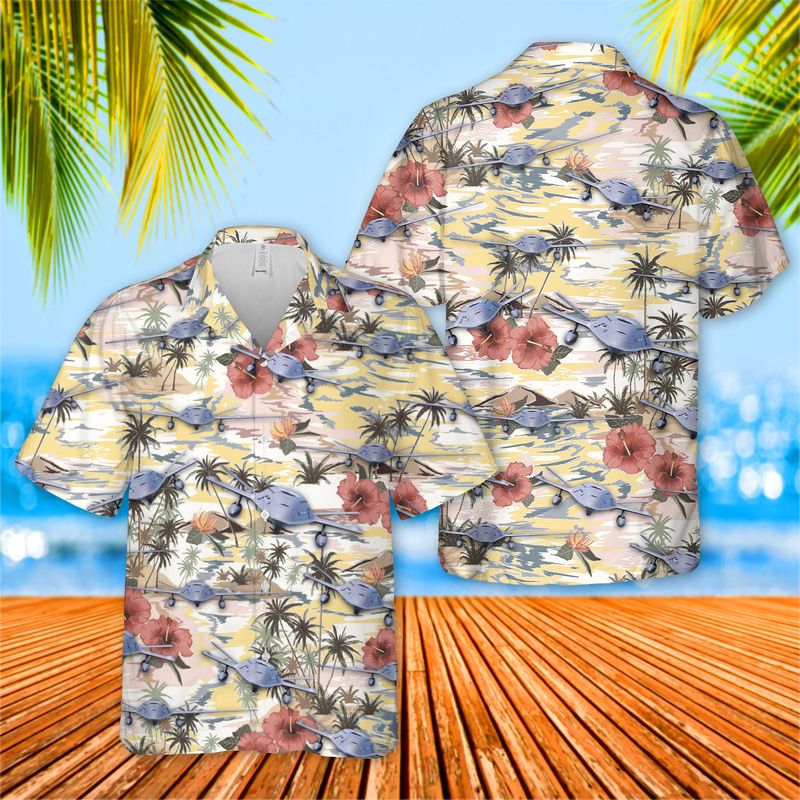 US Navy Boeing MQ-25 Stingray Hawaiian Shirt