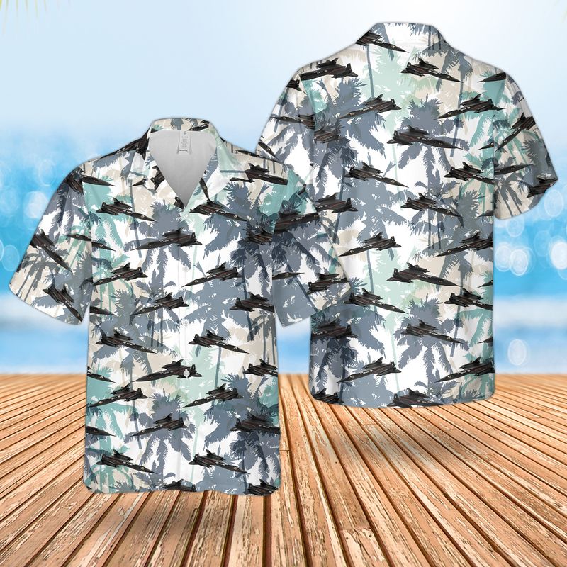 US Air Force Lockheed SR-71 Blackbird Hawaiian Shirt