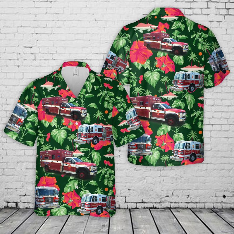 Gardner Fire Department Hawaiian Shirt