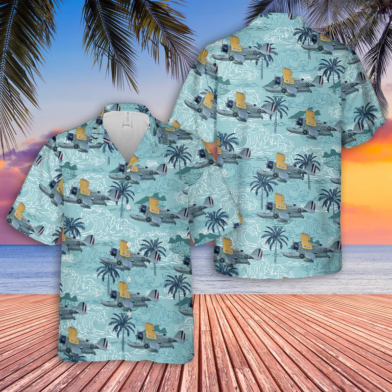 US Navy Grumman J2F Duck Hawaiian Shirt