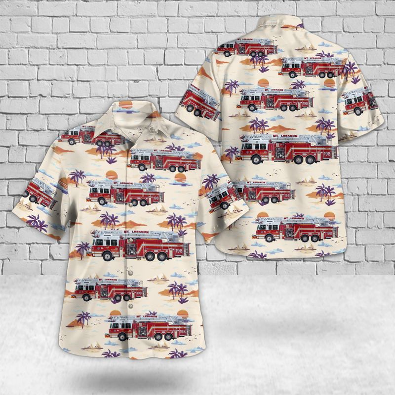 Pittsburgh, Pennsylvania, Mt. Lebanon Fire Department Hawaiian Shirt