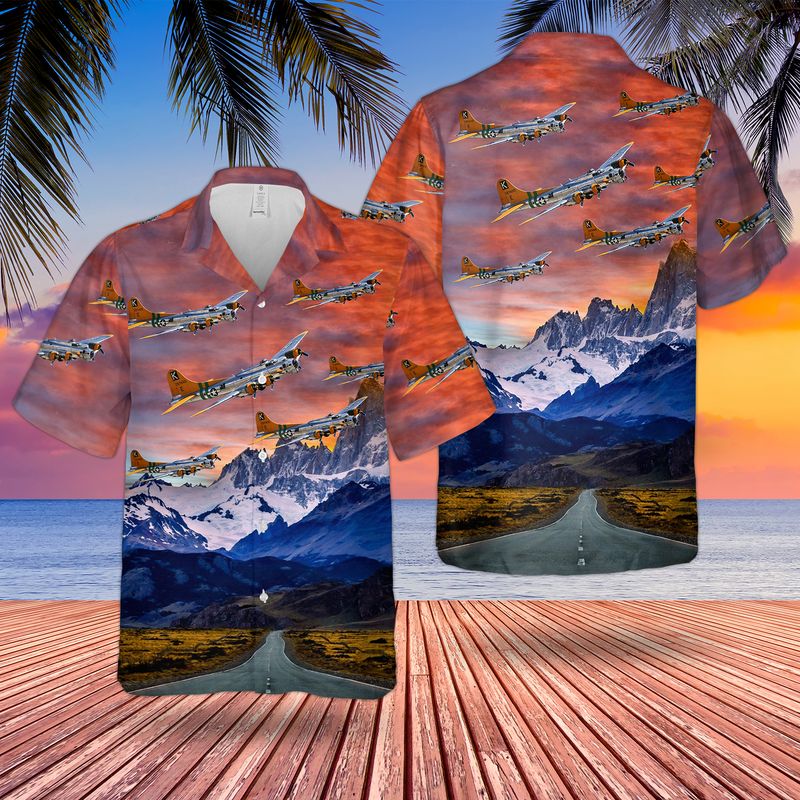 US Air Force Boeing B-17 Flying Fortress "Fuddy Duddy" Hawaiian Shirt