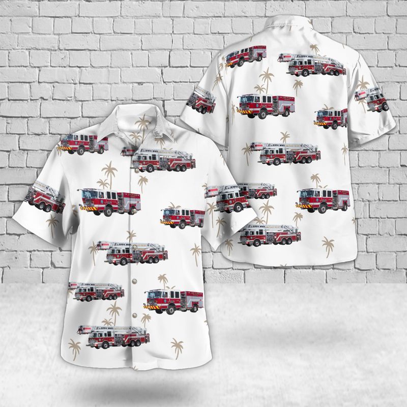 Lake Placid Essex County Lake Placid Volunteer Fire Department Hawaiian Shirt