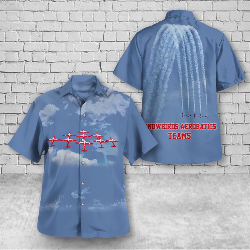 Royal Canadian Air Force Snowbirds Aerobatics Teams Hawaiian Shirt