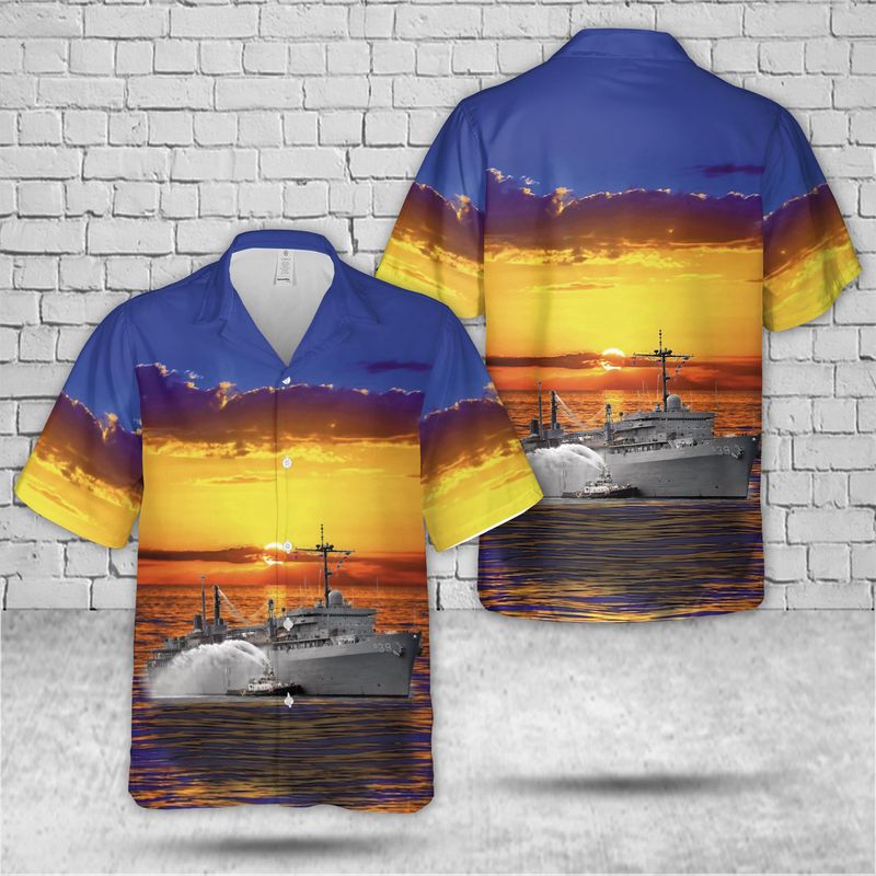 US Navy USS Emory S. Land (AS-39) Hawaiian Shirt
