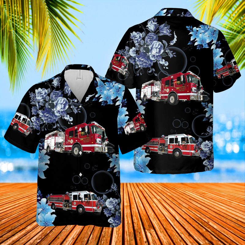 Pulaski Tri-County Fire Department Hawaiian Shirt
