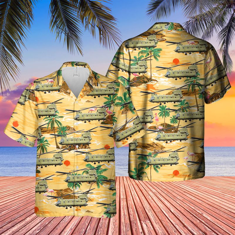US Army Boeing CH-47F Chinook Hawaiian Shirt