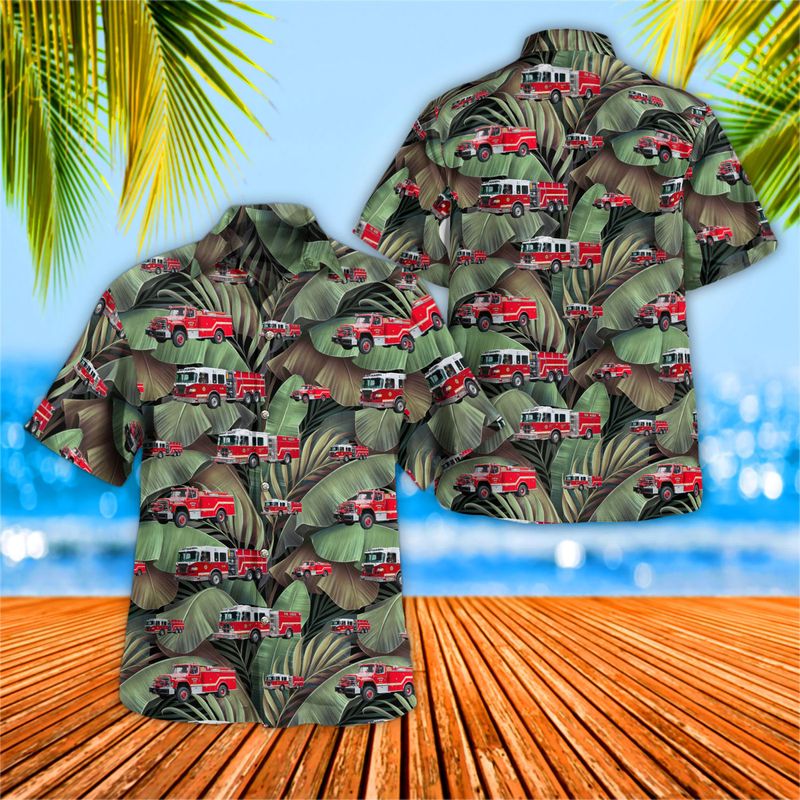 Ellington, Tolland County, Connecticut, Crystal Lake Fire Department Hawaiian Shirt