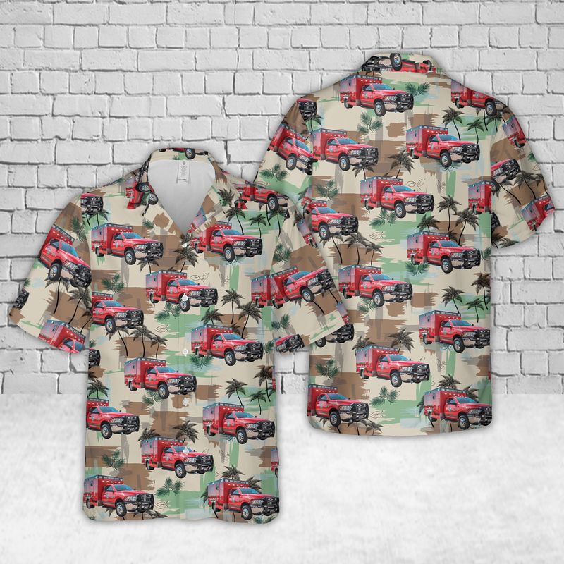 Bay County EMS Hawaiian Shirt