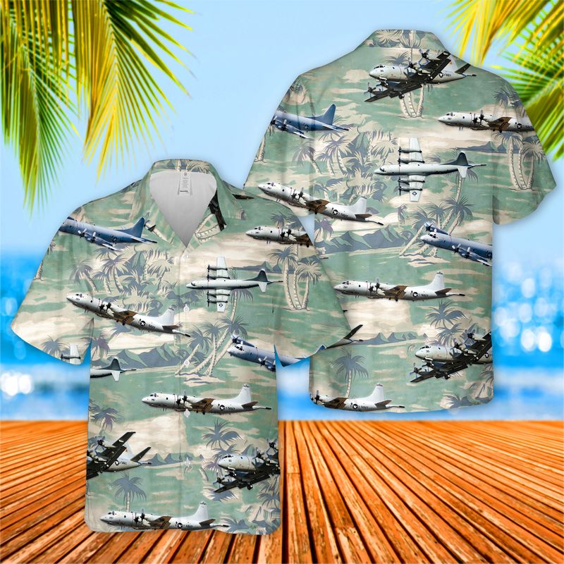 US Navy Lockheed P-3 Orion Hawaiian Shirt