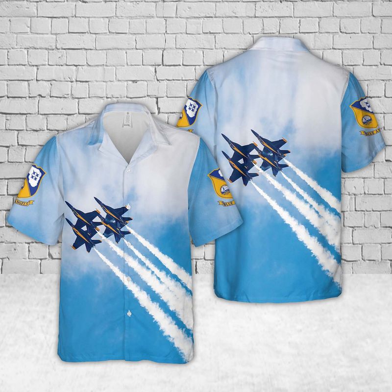 US Navy Blue Angels Hawaiian Shirt