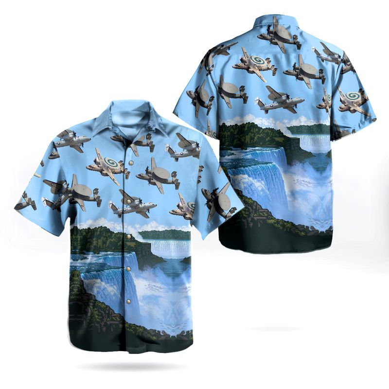 US Navy Northrop Grumman E-2 Hawkeye Independence Day Niagara Falls Hawaiian Shirt