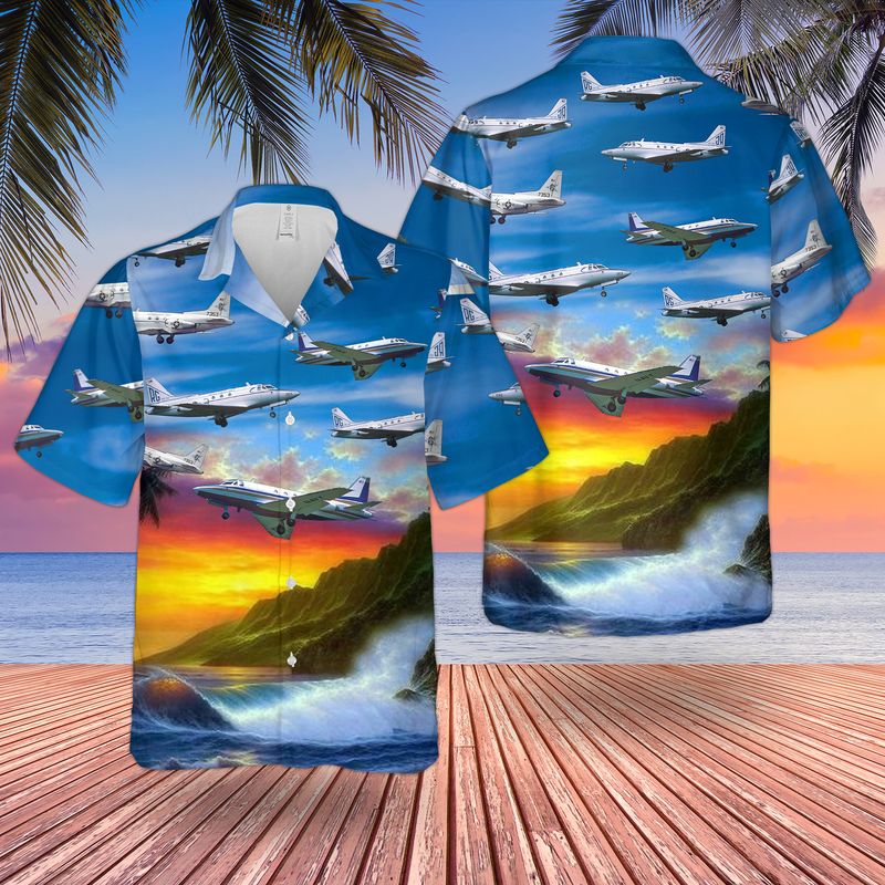 US Navy North American Sabreliner CT-39 VRC-50 Hawaiian Shirt
