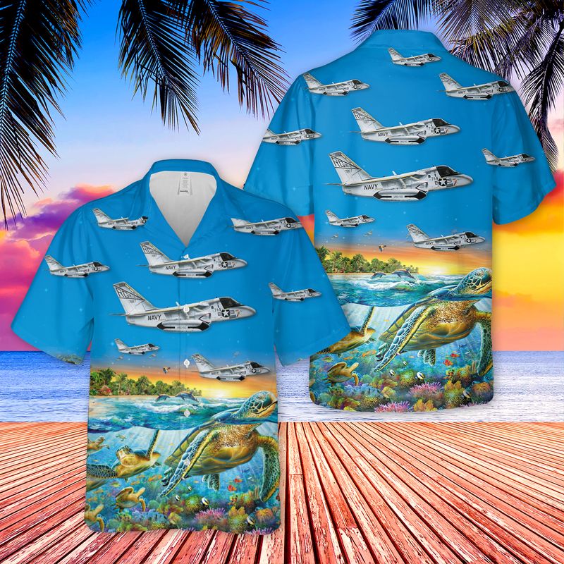US Navy Lockheed US-3A Viking Of VRC-50 Hawaiian Shirt