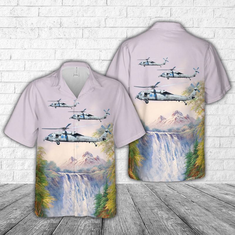 US Navy Knight Hawk helicopter Hawaiian Shirt