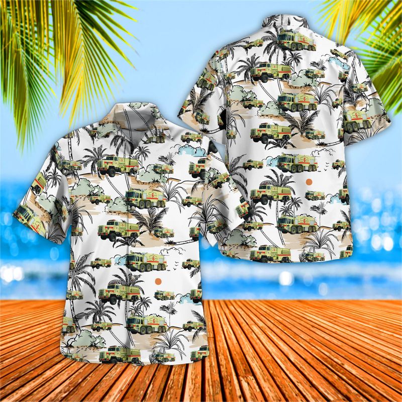 Newburgh Orange County New York Stewart ANG Base Fire Department Hawaiian Shirt