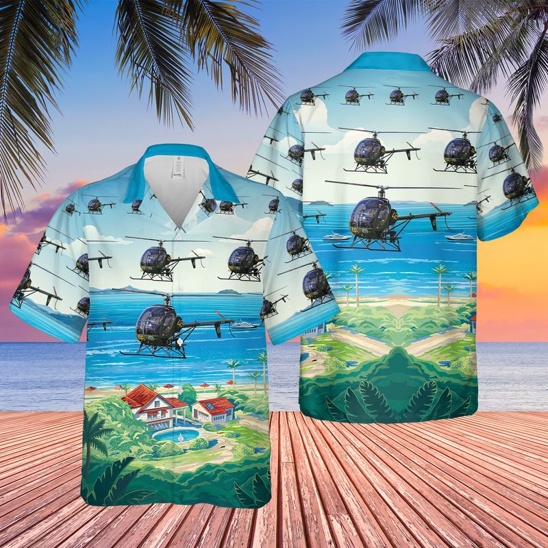 Swedish Army Schweizer 300C Hawaiian Shirt