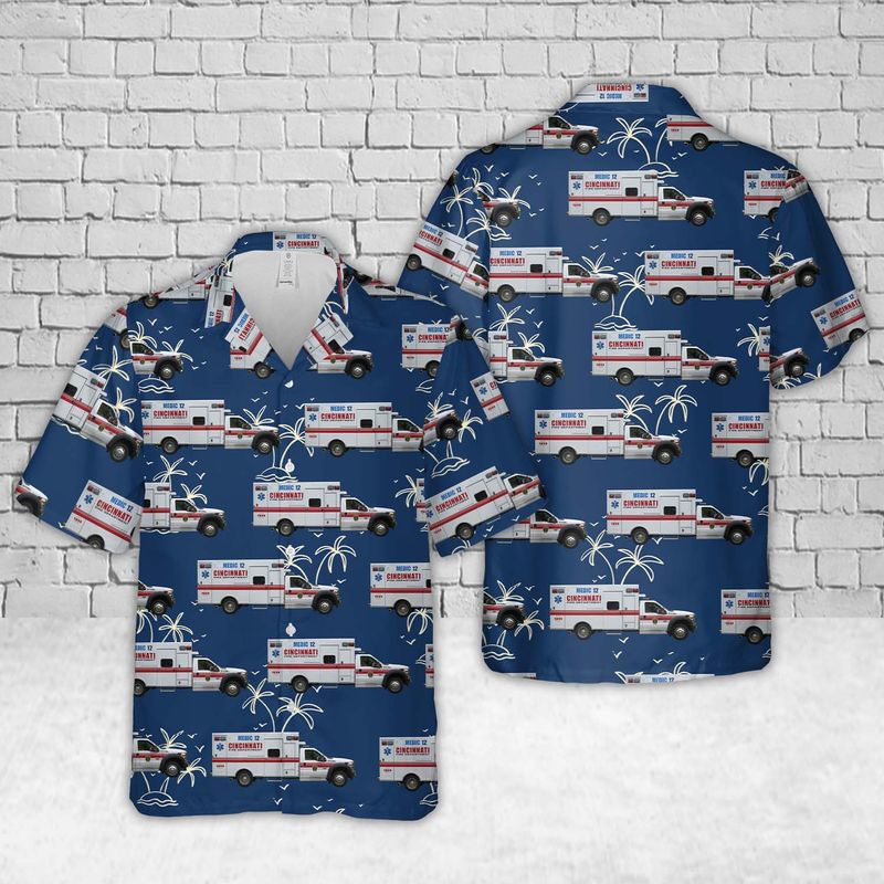 Cincinnati Fire EMS Hawaiian Shirt