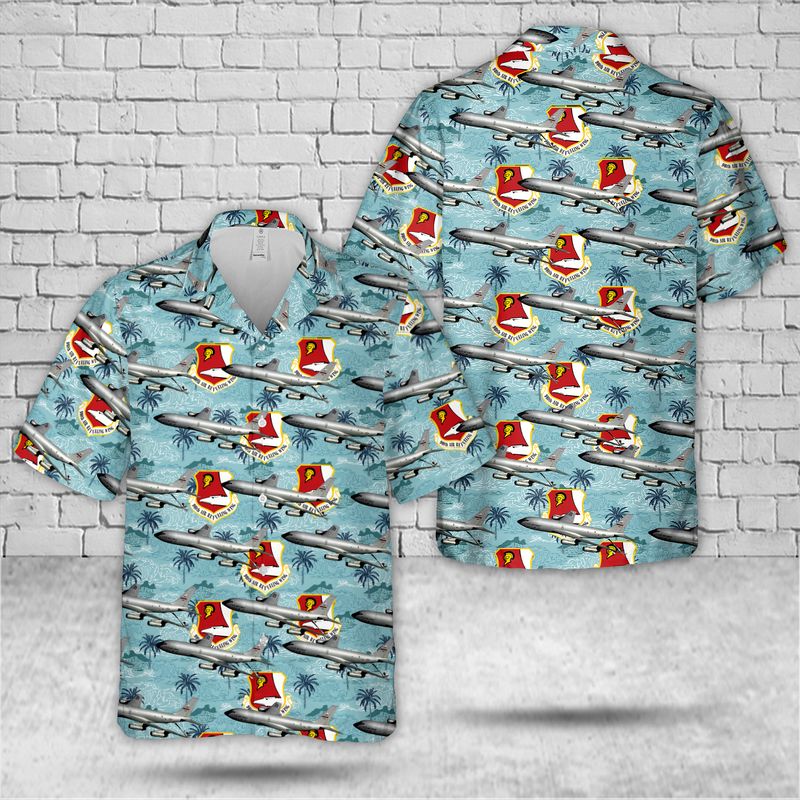US Air Force 940th Air Refueling Wing Boeing KC-135E Stratotanker (s/n 57-1504) Hawaiian Shirt