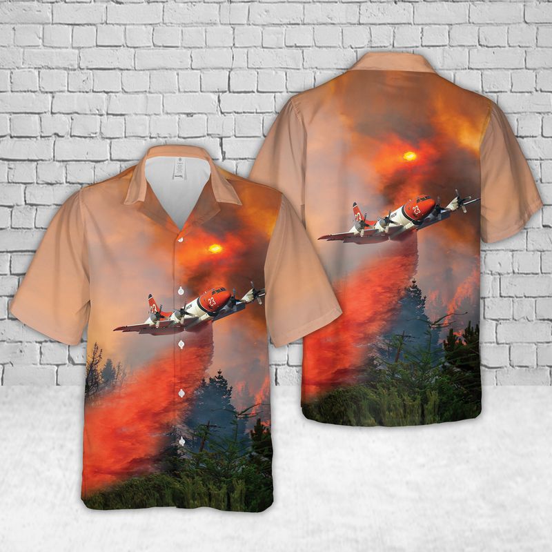 Lockheed P-3 Orion Airtanker Wildfires In Southern California Hawaiian Shirt