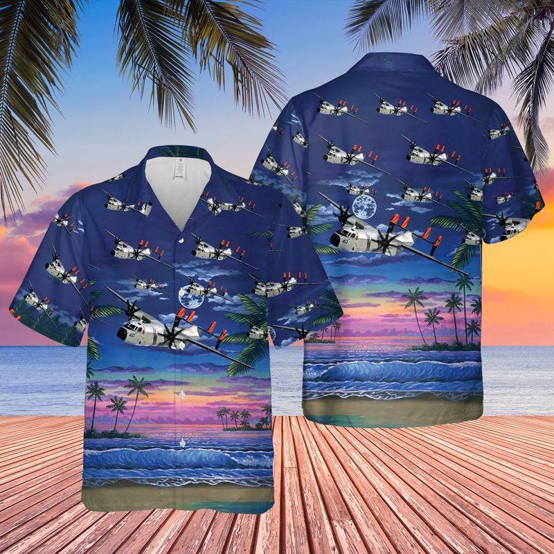 US Navy Grumman C-2 Greyhound Hawaiian Shirt