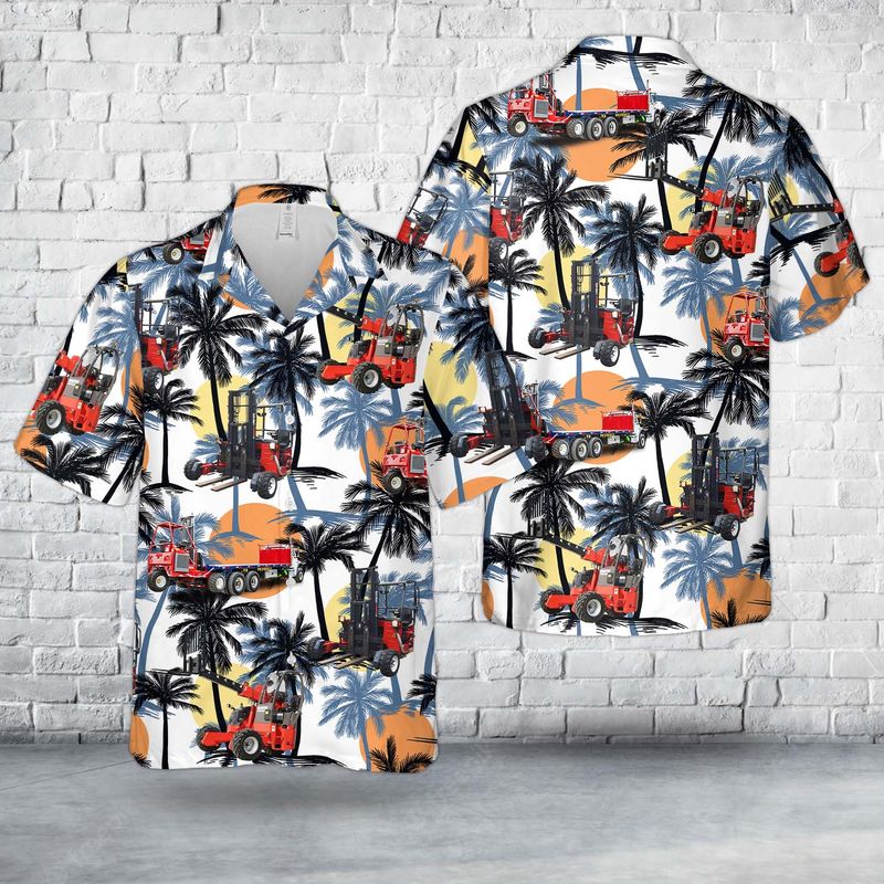 Truck-Mounted Forklift Hawaiian Shirt