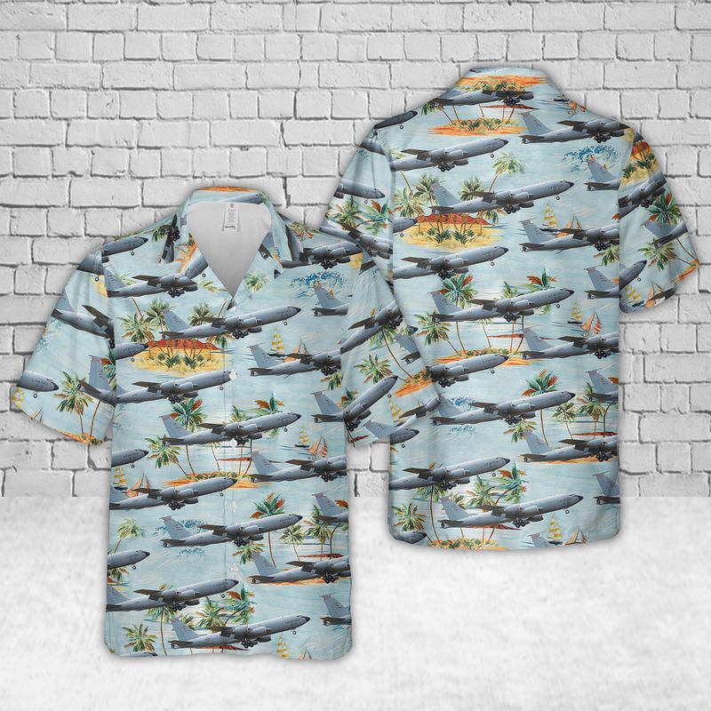 Wisconsin Air National Guard KC-135R Stratotanker Hawaiian Shirt
