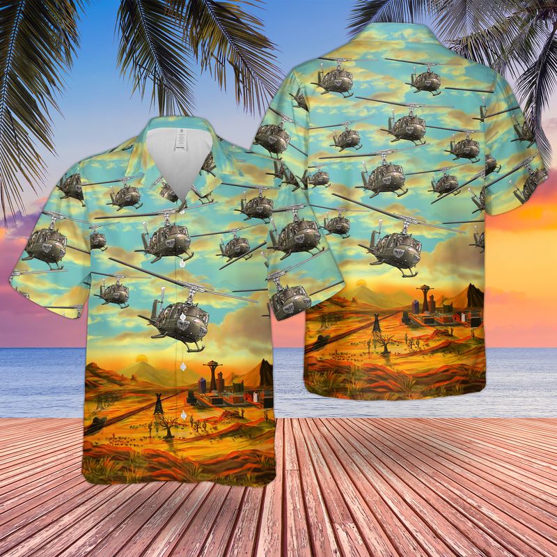 US Army Bell UH-1 Huey Hawaiian Shirt