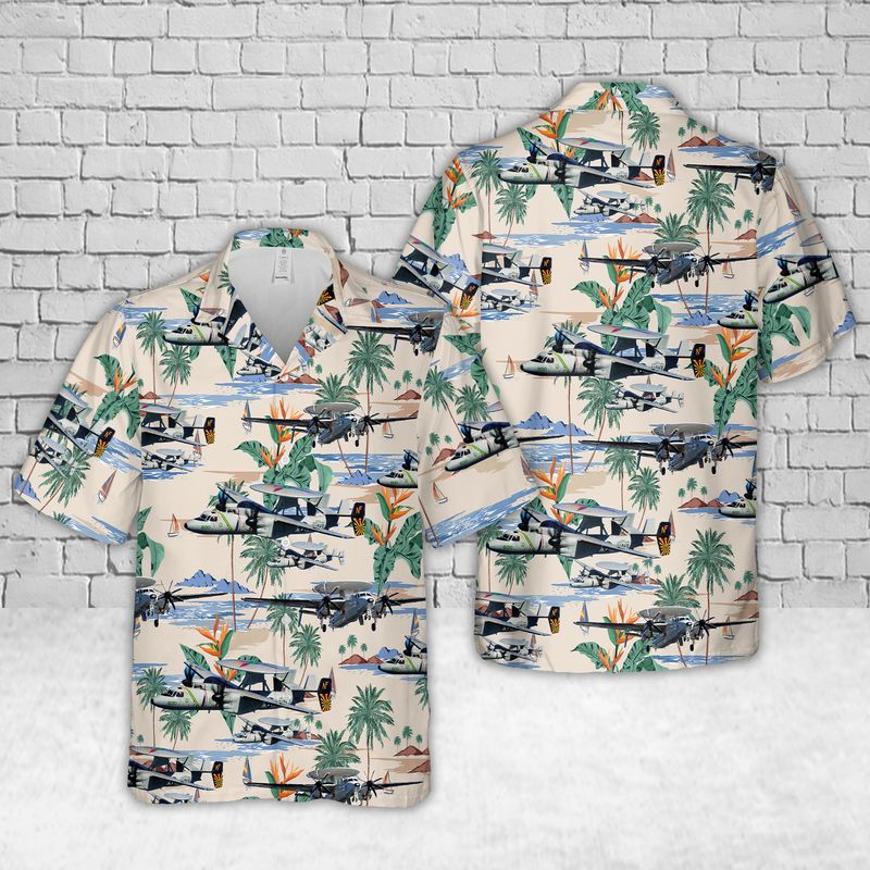 US Navy Northrop Grumman E-2 Hawkeye Hawaiian Shirt