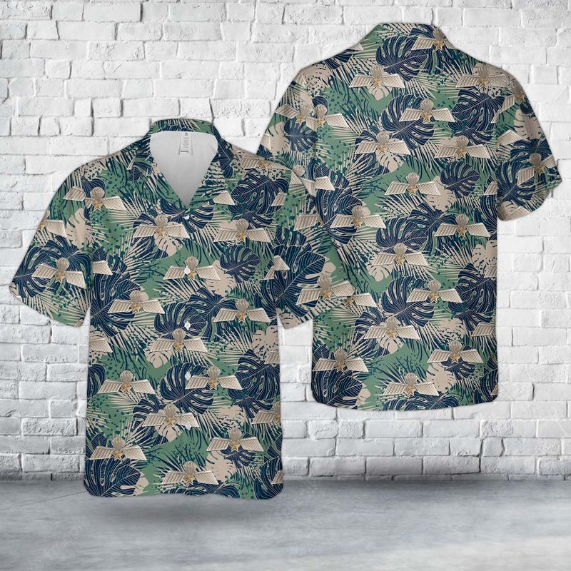 Netherland Parachutist Foreign Jump Wings Brite Hawaiian Shirt