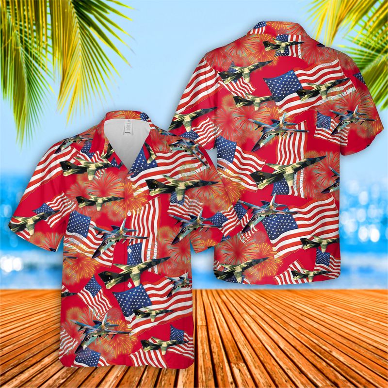 US Air Force General Dynamics F-111 Aardvark Hawaiian Shirt