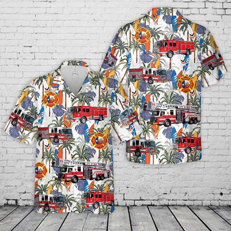 Texas Waco Fire Department Hawaiian Shirt