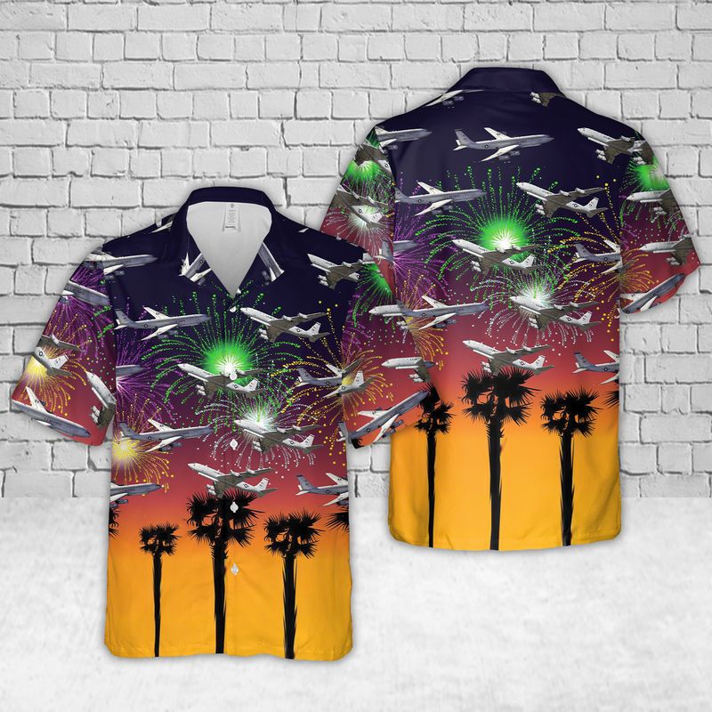 Boeing E-8C US Air Force Hawaiian Shirt