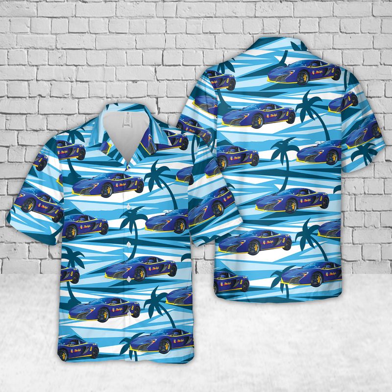 US Navy McLaren 650S "Blue Angel" Hawaiian Shirt