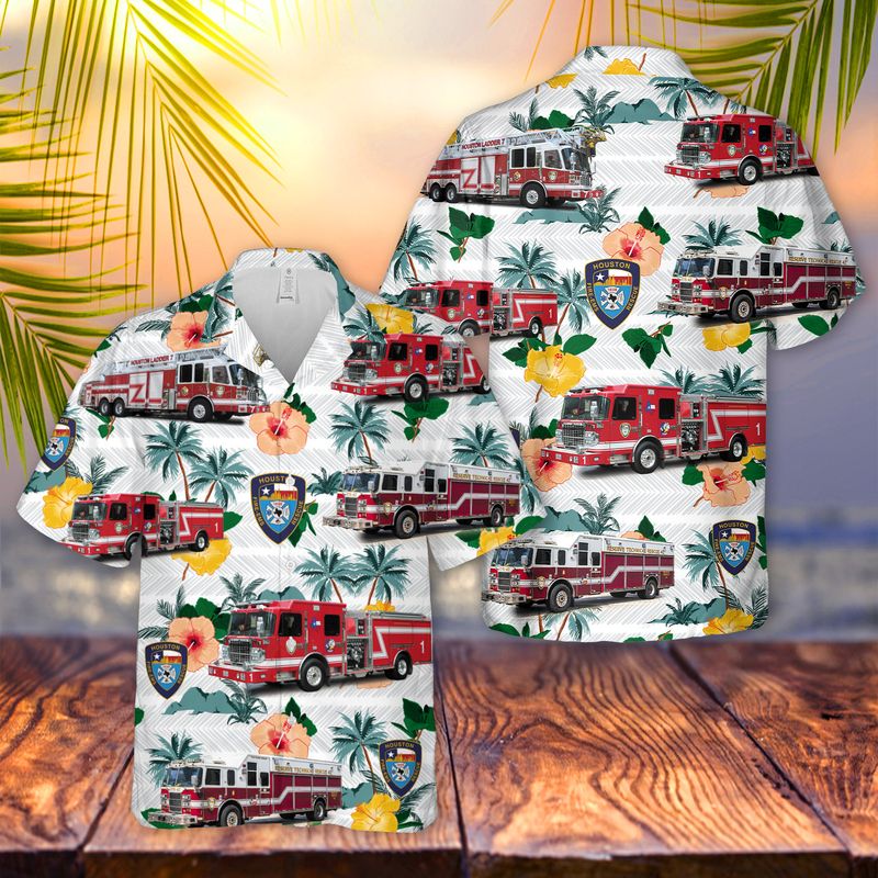 Houston Fire Department Hawaiian Shirt