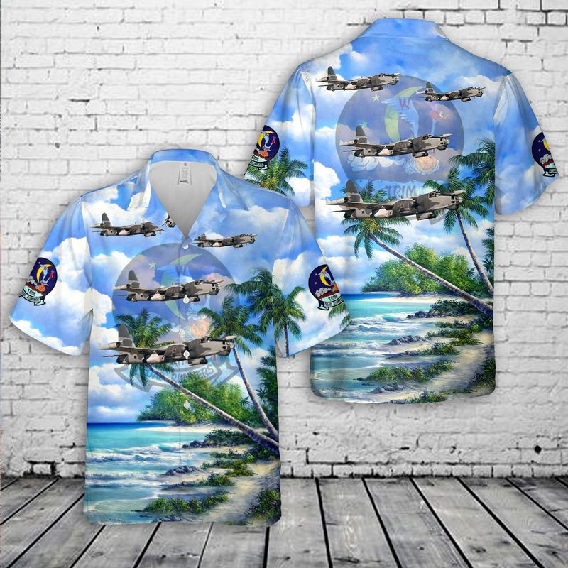 US Navy AP-2H Neptune Of VAH-21 Roadrunners Hawaiian Shirt