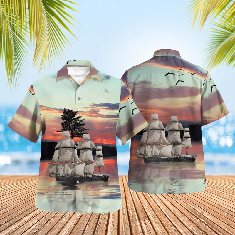 Royal Navy Corvette HMS Rover Hawaiian Shirt