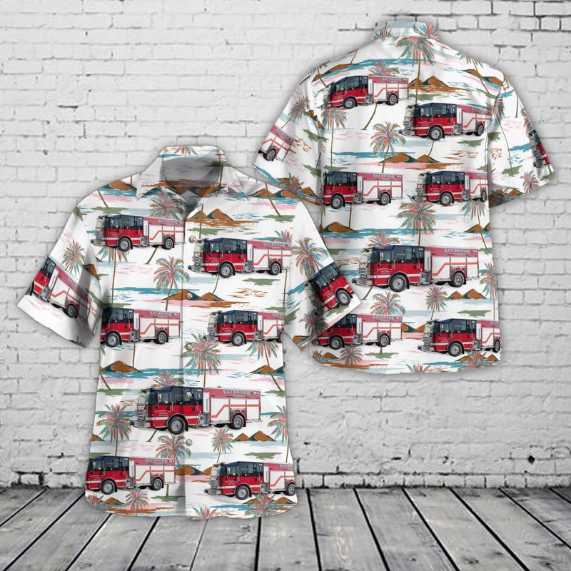 Ashtabula, Ohio, Saybrook Township Fire Department Hawaiian Shirt