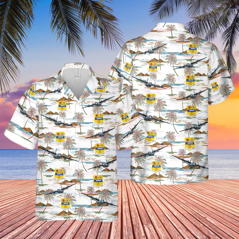Wyoming Air National Guard 153d Air Lift Wing C-130H Hercules Hawaiian Shirt